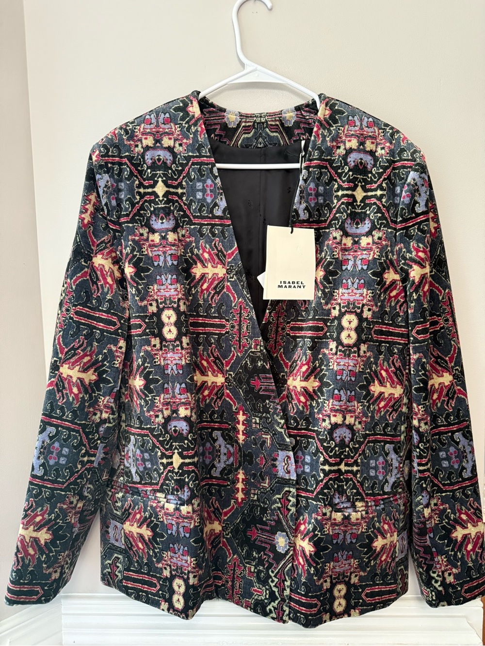 Isabel Marant Women’s Vaklero Patterned Jacquard Jacket Size 38